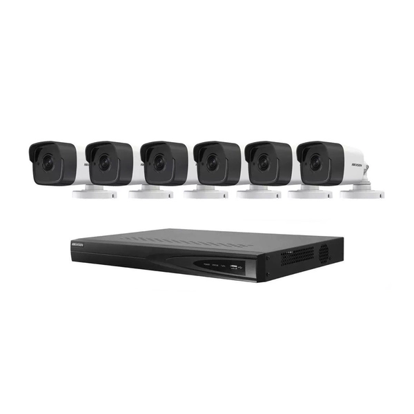 Kit IP NVR 7616 + 6 Cámaras 1023 Full PoE - Hikvision