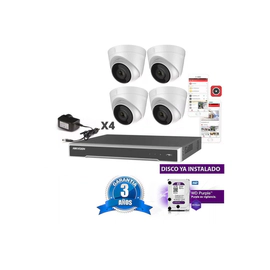 Kit Ip 7616 + 4 1323 + Fuente + Disco