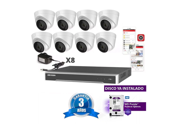 Kit Ip 7616 + 8 1323 + Fuente + Disco