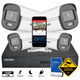 KIT HIKVISION DVR 4CH + 4 bullet Colorvu + Disco 500GB + Conec
