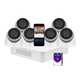 Kit IP NVR 7108 + 6 Cámaras 1323 + Fuente + Disco - Hikvision