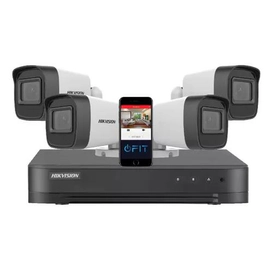 Kit 4CH + 4 Bullet 2mpx con Audio + Conec