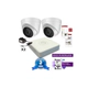 Kit IP NVR 7108 + 2 Cámaras 1323 + Fuente + Disco - Hikvision