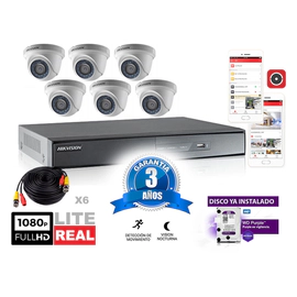 Kit Turbo 7216hghi + 6 56d0t cable20m + Disco1tb