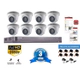 Kit Turbo 7208hqhi + 8 56d0t p Cable cctv
