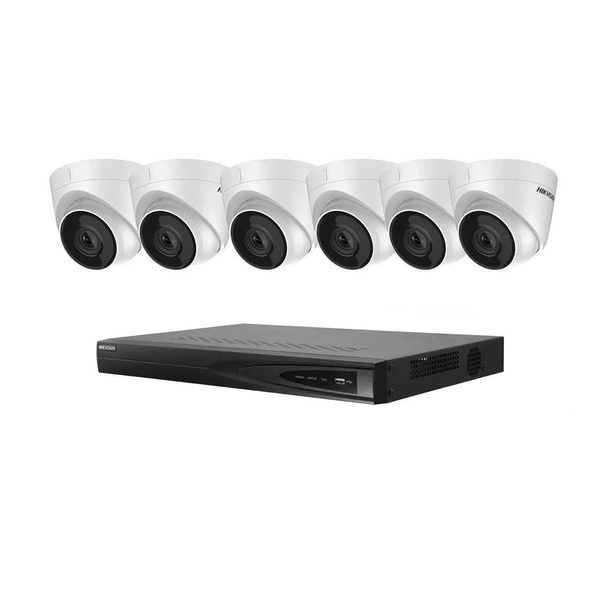 Kit IP NVR 7616 + 6 Cámaras 1323 Full PoE - Hikvision