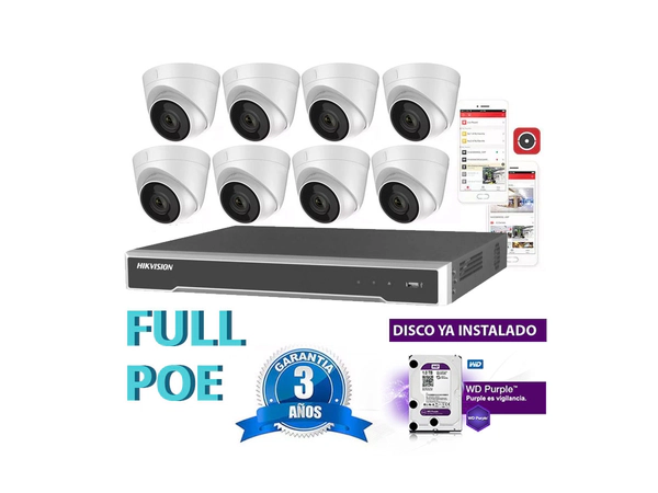 Kit Full Poe Ip 7616 + 8 1323 + Disco