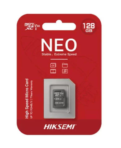 Memoria MicroSD - Hiksemi - HS-TF-E1 - 128GB Neo Plus CCTV con Adaptador