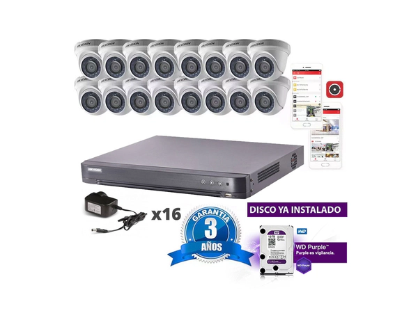 Kit Turbo 7216hqhi + 16 56d0t + Disco + Fuentes