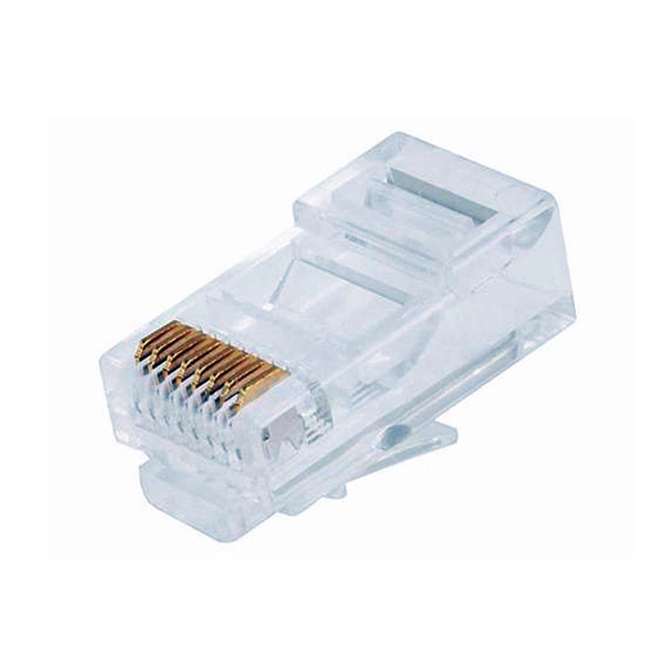 Kit x100 Fichas RJ45 - Conectores para Cable de Red UTP