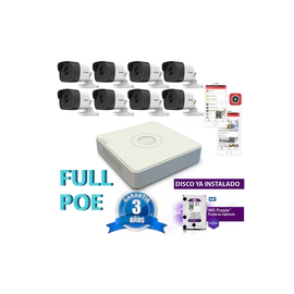 Kit Full Poe Ip 7108 + 8 1023 + Disco