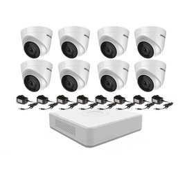 Kit IP NVR 7108 + 8 Cámaras 1323 + Fuentes - Hikvision