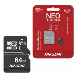 Memoria MicroSD - Hiksemi - HS-TF-E1 - 64GB Neo Plus CCTV con Adaptador