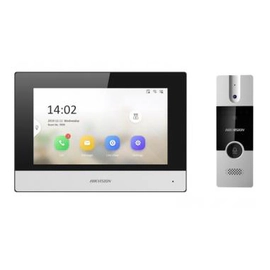 Kit Portero Híbrido - DS-KIS303-P - Hikvision - Analógico + IP PoE + WiFi