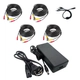 Kit Fuente 12V 2A + Pulpo Divisor 1x4 + 4 Cables BNC 20m