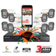 Kit DVR 8CH - Hikvision - 8 Cámaras Bullet Colorvu 1080p + Ficha + Disco