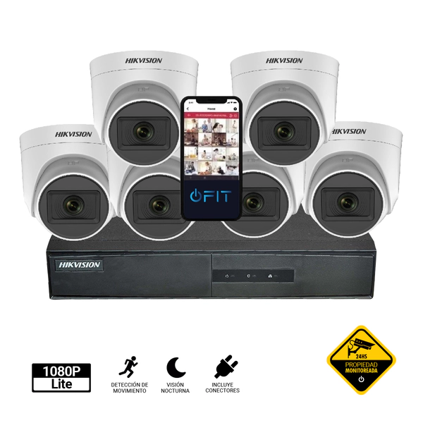 Kit 7216hqhi + 6 56d0t + conectores