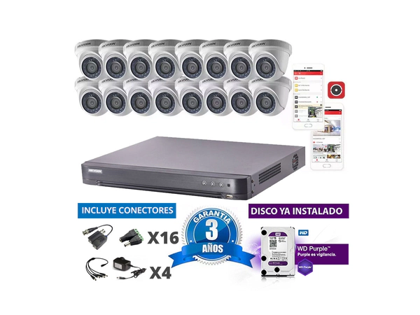 Kit Turbo 7216hqhi + 16 56d0t + Disco + Conectores