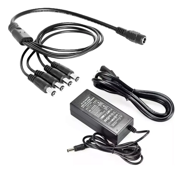 Kit Fuente 12V 2A + Pulpo Divisor 1x4