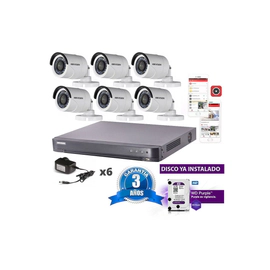 Kit Turbo 7208hqhi + 6 16d0t + Disco + Fuentes