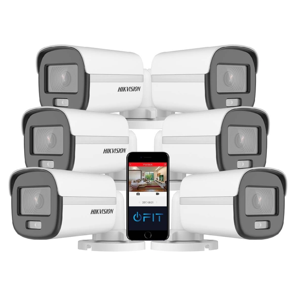 Kit Hikvision Camara Colorvu 1080p x6u