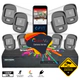 Kit DVR 8CH - Hikvision - 8 Cámaras Bullet Colorvu 1080p + Ficha