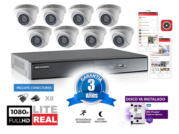 Kit Turbo 7216hghi + 8 56d0t Conect + Disco1tb