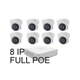Kit Ip 7108 + 8 1323 Full Poe