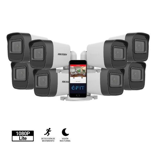 Kit Hikvision Camara Analogica 1080p x8u