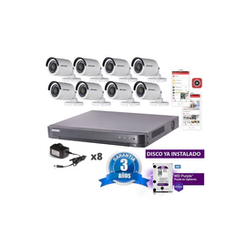 Kit Turbo 7216hqhi + 8 16d0t + Disco + Fuentes