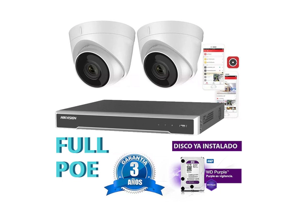 Kit Full Poe Ip 7616 + 2 1323 + Disco