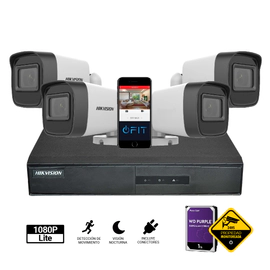 Kit DVR 7204HGHI + 4 Bullet + cable20m + Disco