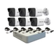 Kit IP NVR 7108 + 6 Cámaras 1023 + Fuentes - Hikvision