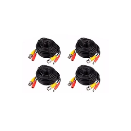 Kit x4 - Cable 20m - CCTV BNC Video + Power Alimentación