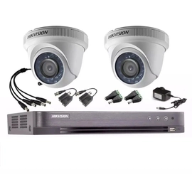 Kit Hikvision Dvr 7216 Full 1080 + 2 Domos