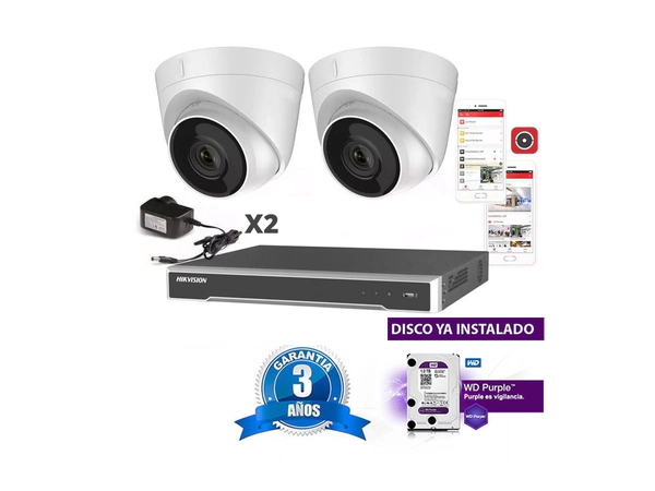 Kit Ip 7616 + 2 1323 + Fuente + Disco