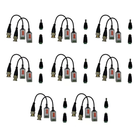 Kit x8 - Par de Balun + Conectores Macho y Hembra