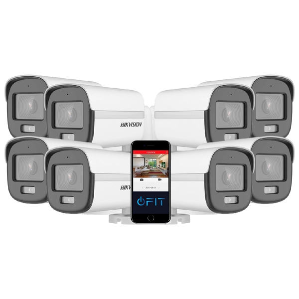 Kit Hikvision Camara Colorvu 1080p x8u