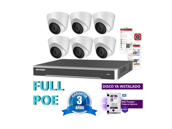 Kit Full Poe Ip 7616 + 6 1323 + Disco