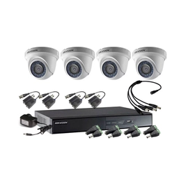 Kit DVR - Hikvision Turbo HD - 7216HGHI - 4 Cámaras 56C0T + Conectores