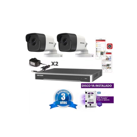 Kit Ip 7616 + 2 1023 + Fuente + Disco