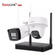 Kit WiFi Easy Link 4CH - NKS422W02H + 1 Bullet 2MP Ext + 1 Domo 2MP Int