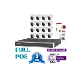 Kit Full Poe Ip 7616 + 16 1323 + Disco