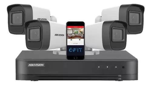 Kit 4CH + 4 Bullet 2mpx con Audio + Conec