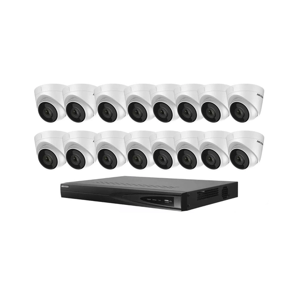 Kit IP NVR 7616 + 16 Cámaras 1323 Full PoE - Hikvision