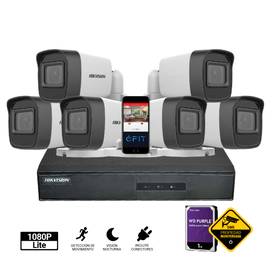 Kit Turbo 7208hqhi + 6 16d0t + Disco + Cable 20m