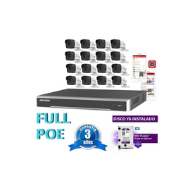 Kit Full Poe Ip 7616 + 16 1023 + Disco