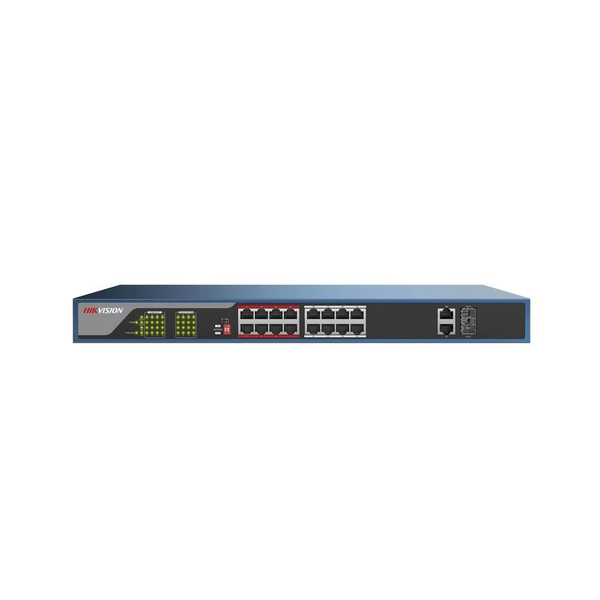 SWITCH POE 16 PUertos + 2 sfp DS-3E0318P-E/M