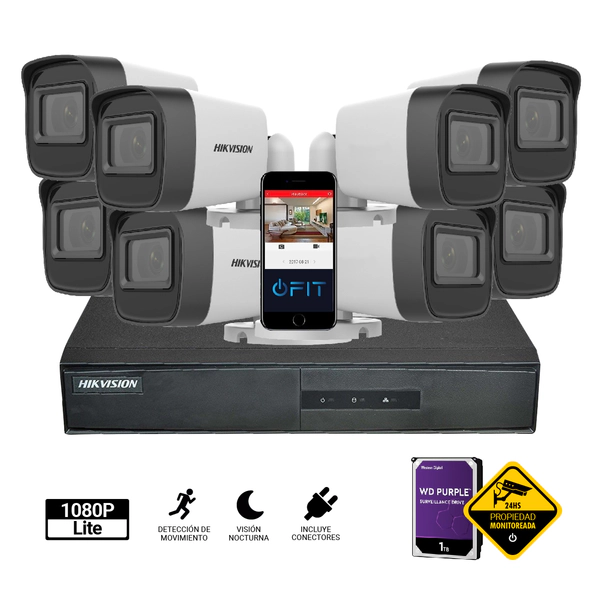 Kit 7208hg + 8 16c0t + Cone + 1tb Instalado