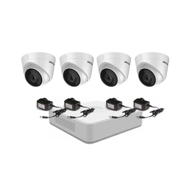 Kit IP NVR 7104 + 4 Cámaras 1323 + Fuentes - Hikvision
